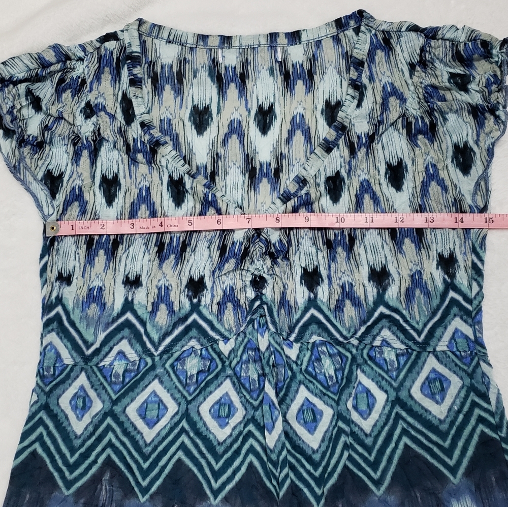Blue Patterned Top - Picture 3 of 9